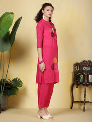 Printed Cotton Blend Kurta With Pants