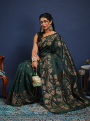 Woven Design Art Silk Unstitched Suit With Pant & Dupatta