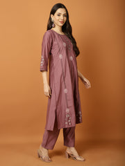 Printed Cotton Blend Kurta With Pants