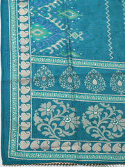 Embroidered Cotton Unstitched Suit With Pant & Dupatta