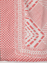 Printed Cotton Blend Unstitched Suit With Dupatta