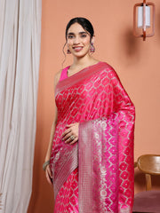 Woven Design Satin Saree