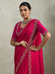 Embelished Satin Saree