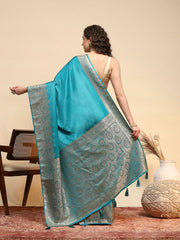 Woven Design Satin Saree