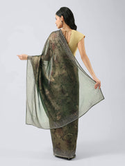 Swarovski Border Art-Chiffon Printed Saree