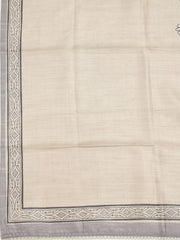 Embroidered Tussar Unstitched Suit With Dupatta