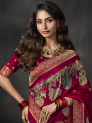 Printed Dola Silk Saree