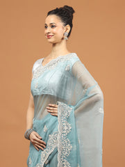 Stone Work Organza Saree