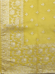 Embroidered Tissue Ustitched Suit With Pant & Dupatta