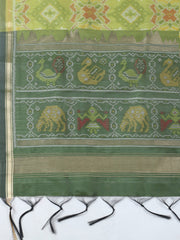 Embroidered Chanderi Unstitched Suit With Pant & Dupatta