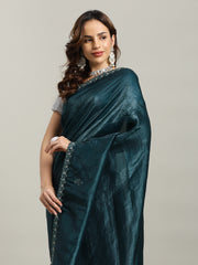 Stone Embroidery Tissue Saree