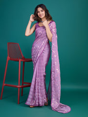 Sequence Embroidery Georgette Saree