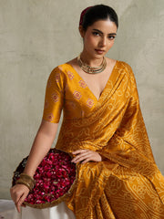 Printed Satin Saree