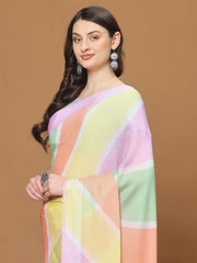 Floral Printed Chiffon Woven Saree