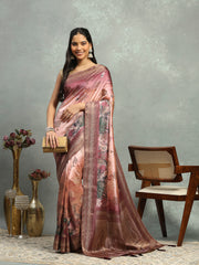 Printed & Woven Design Art Silk Saree