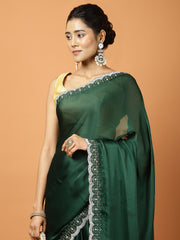 Stone Work Art Chiffon Saree