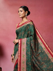 Digital Printed Art Silk Saree