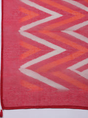 Embroidered Chanderi Unstitched Suit With Dupatta