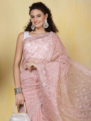 Stone Embroidery Organza Saree