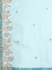 Embroidered Tissue Unstitched Suit With Dupatta