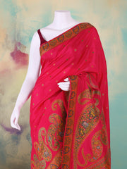 Printed Dola Silk Rani Saree