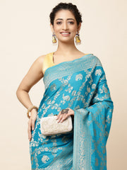 Zari Jaal Georgette Woven Saree