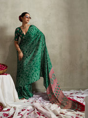 Printed Satin Saree