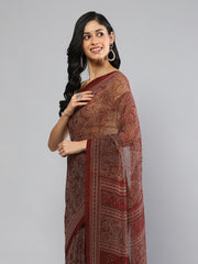 Digital Printed Georgette Saree