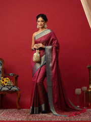 Woven Design Art Silk Rani Saree