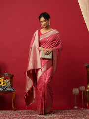 Woven Design Art Silk Onion Pink Saree