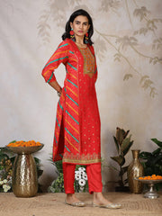 Banarasi Weave Art Silk Kurta With Pants & Dupatta