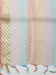 Embroidered Tissue Ustitched Suit With Pant & Dupatta