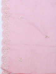 Embroidered Chanderi Unstitched Suit With Dupatta