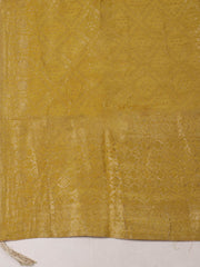 Embroidered Chanderi Sea Green Unstitched Suit With Pant & Dupatta