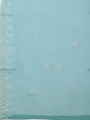 Embroidered Crepe Unstitched Suit With Dupatta