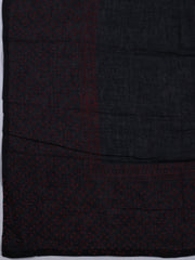 Patch Neck Cotton Blend Unstitched Suit With Dupatta