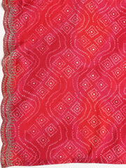 Embroidered Chanderi Unstitched Suit With Dupatta