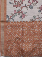 Embroidered Tussar Unstitched Suit With Dupatta