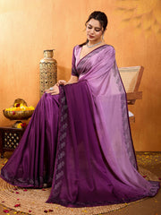 Embroidered Chinon Saree