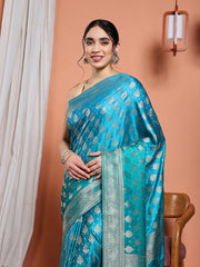 Woven Design Satin Saree