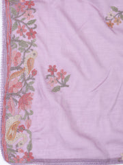 Embroidered Cotton Blend Unstitched Suit With Dupatta