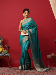 Woven Design Art Silk Firozee Saree