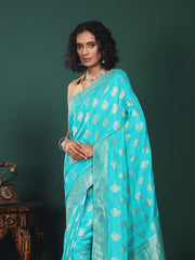 Woven Design Cotton Blend Saree