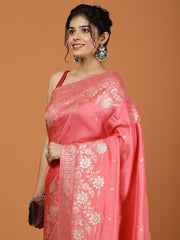 Zari Jaal Art Silk Woven Saree