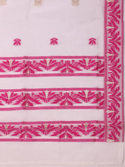 Embroidered Chanderi Unstitched Kurta With Pant & Dupatta