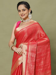Zari Jaal Woven Crepe Saree