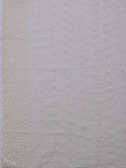 Chikan Work Georgette Unstitched Suit With Dupatta