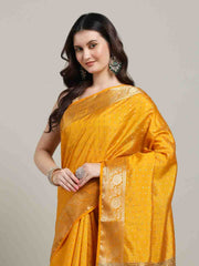 Zari Border Booti Art Silk Woven Saree