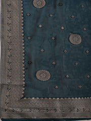 Woven Chanderi Unstitched Suit With Dupatta