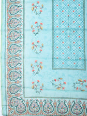 Embellished Chanderi Unstitched Suit With Pant & Dupatta